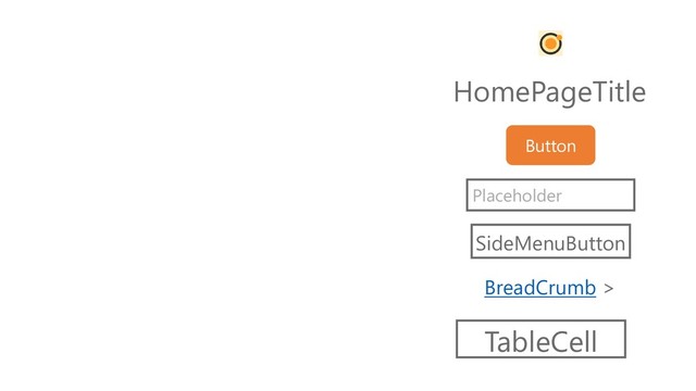 HomePageTitle
Placeholder
Button
SideMenuButton
BreadCrumb >
TableCell

