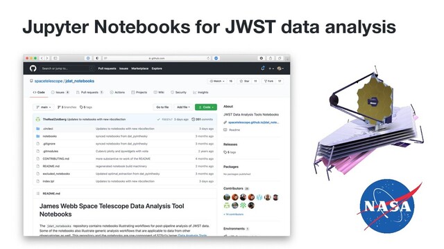 Jupyter Notebooks for JWST data analysis
