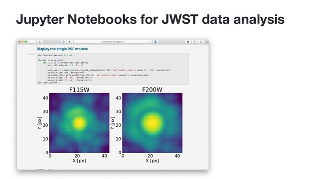 Jupyter Notebooks for JWST data analysis
