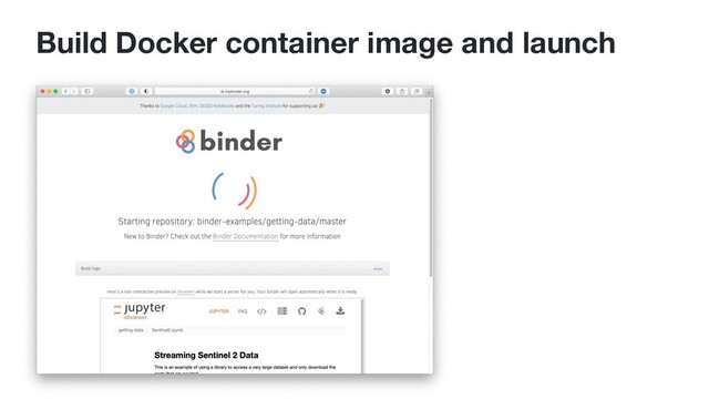 Build Docker container image and launch
