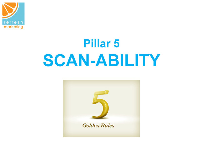 Pillar 5
SCAN-ABILITY
