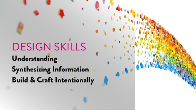 @marktimemedia
DESIGN SKILLS
Understanding
Synthesizing Information
Build & Craft Intentionally
