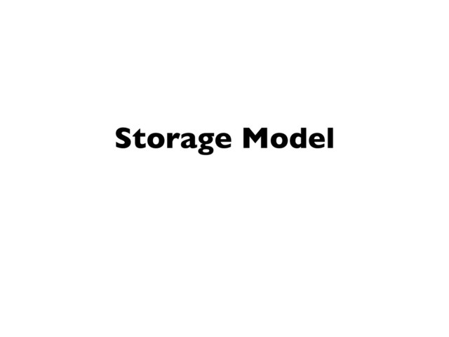Storage Model
