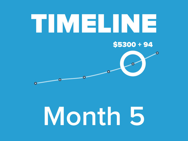 Month 5
TIMELINE
$5300 + 94
