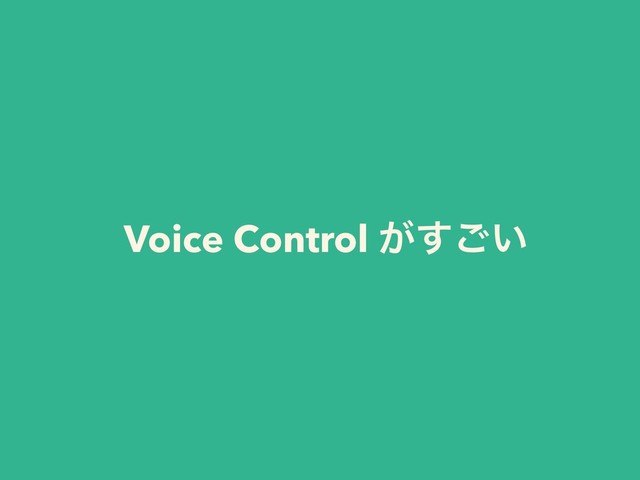 Voice Control ͕͍͢͝
