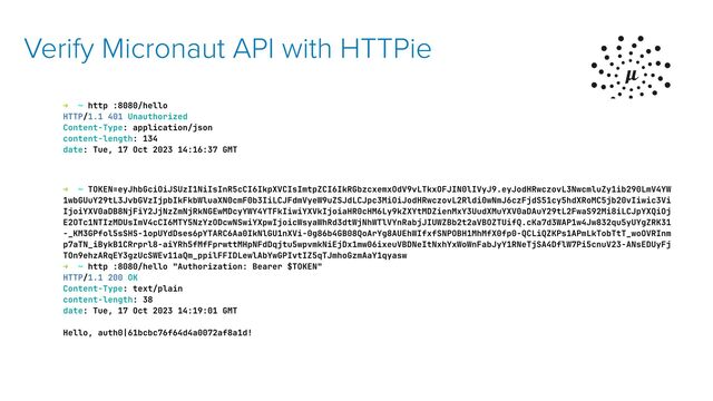 Verify Micronaut API with HTTPie
