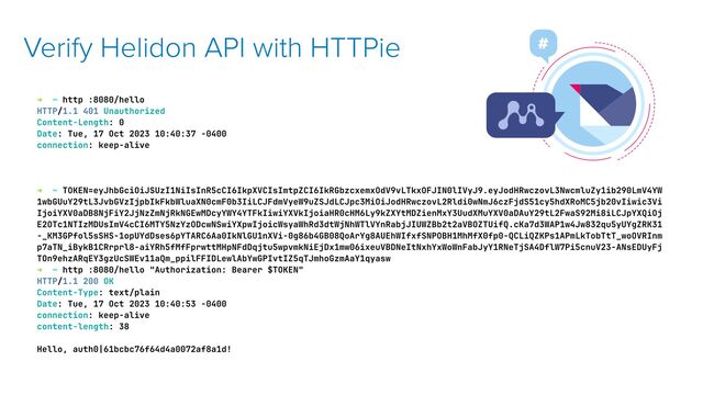 Verify Helidon API with HTTPie
