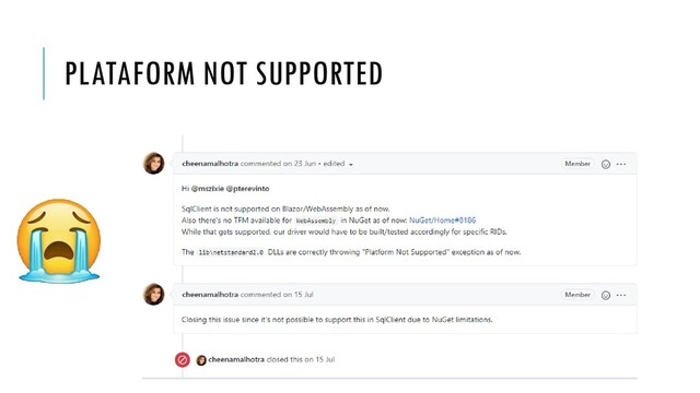 PLATAFORM NOT SUPPORTED
