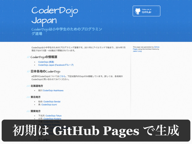 ॳظ͸ GitHub Pages Ͱੜ੒
