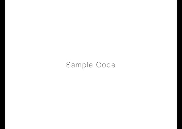 Sample Code
