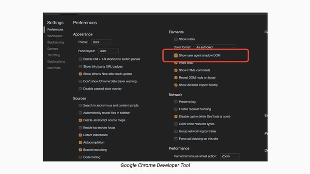 Google Chrome Developer Tool
