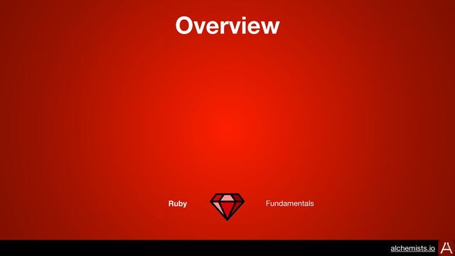 Ruby
Overview
Fundamentals
