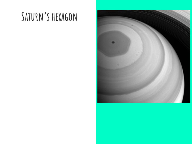 Saturn’s hexagon
