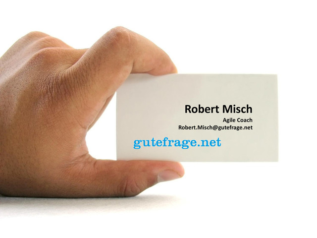 Robert Misch
Agile Coach
Robert.Misch@gutefrage.net
