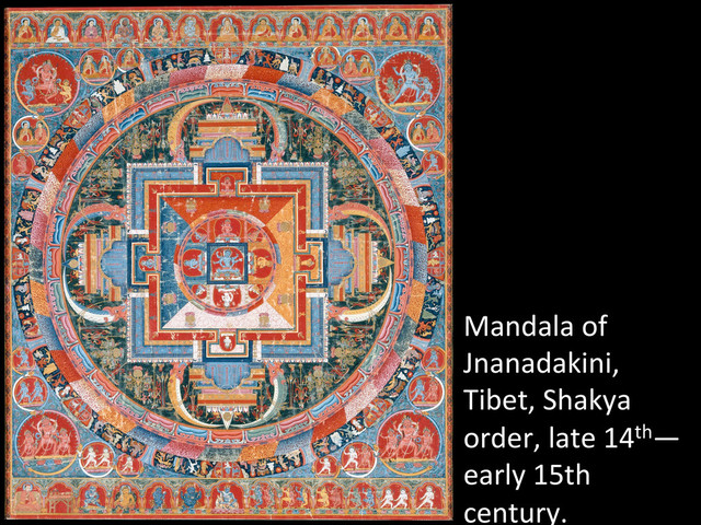 Mandala	  of	  
Jnanadakini,	  
Tibet,	  Shakya	  
order,	  late	  14th—
early	  15th	  
century.	  
