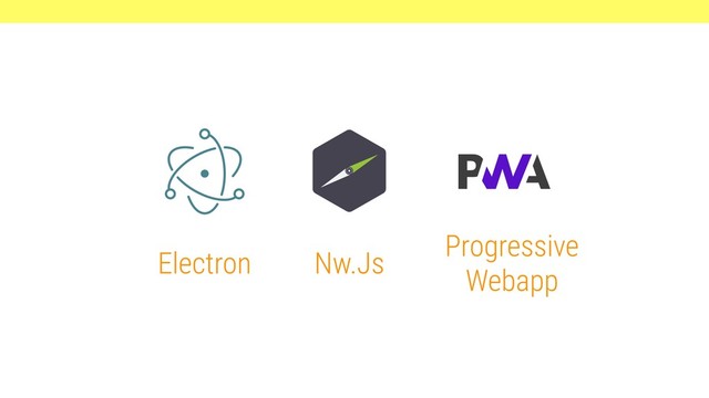 Electron Nw.Js
Progressive
Webapp
