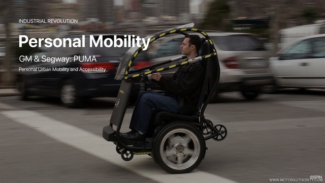 Personal Mobility
INDUSTRIAL REVOLUTION
GM & Segway: PUMA
©SPIN
Personal Urban Mobility and Accessibility
