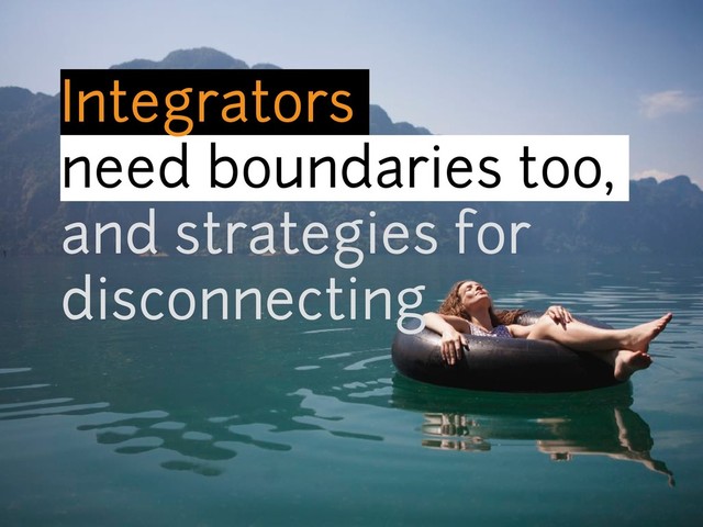 Integrators
need boundaries too,
and strategies for
disconnecting
