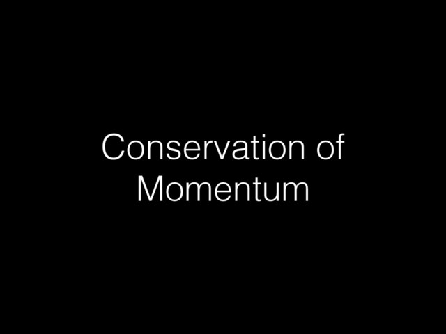 Conservation of
Momentum
