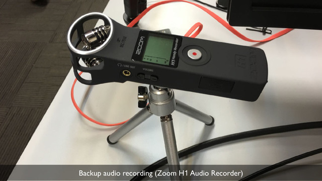 34
Backup audio recording (Zoom H1 Audio Recorder)
