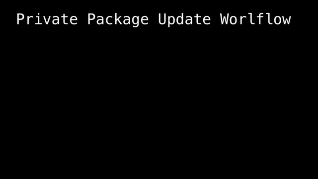 Private Package Update Worlflow
