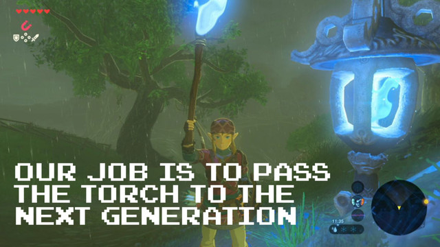 Our job is to pass
the torch to the
next generation
