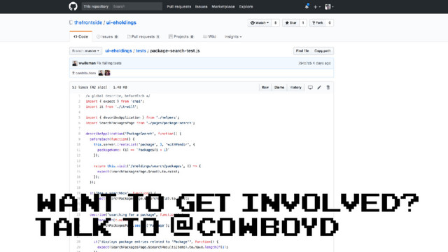 want to get involved?
talk to @cowboyd
