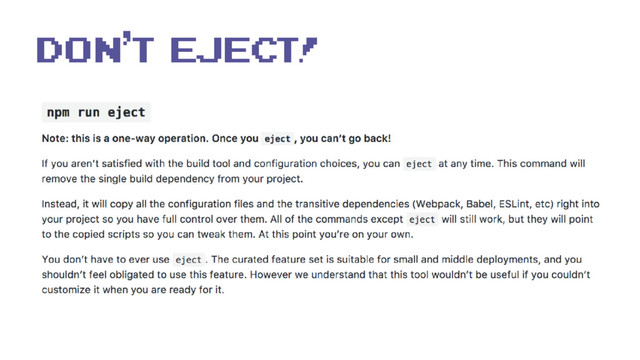 Don’t eject!
