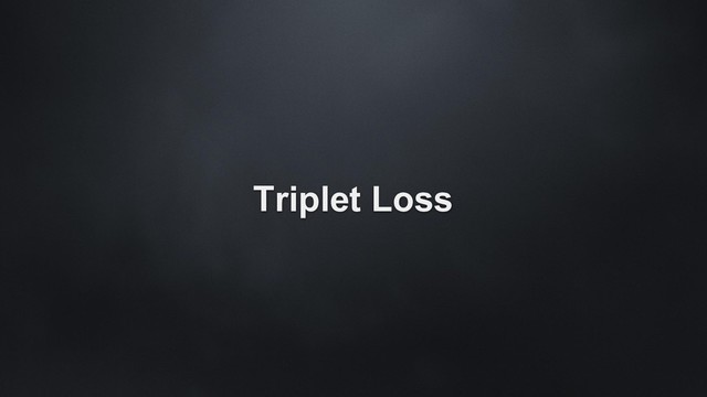 Triplet Loss
