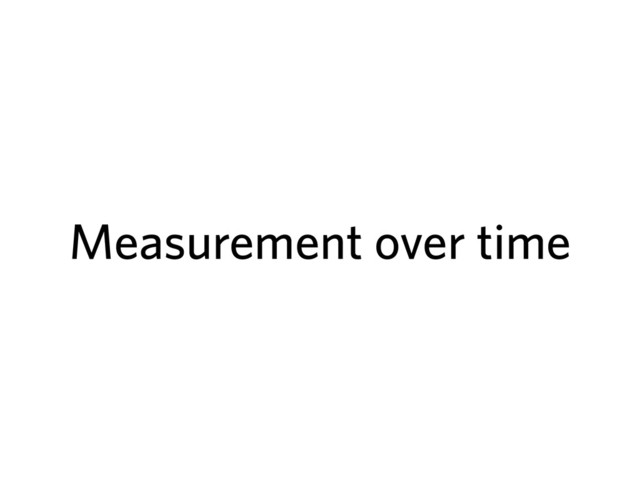Measurement over time
