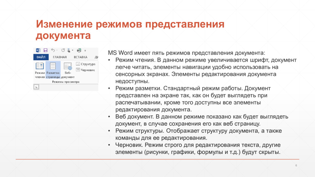 Какой режим необходимо. Режимы представления документа:. Режимы в Word представления документов. Режимы представления документа на экране. Перечислите режимы представления документа..