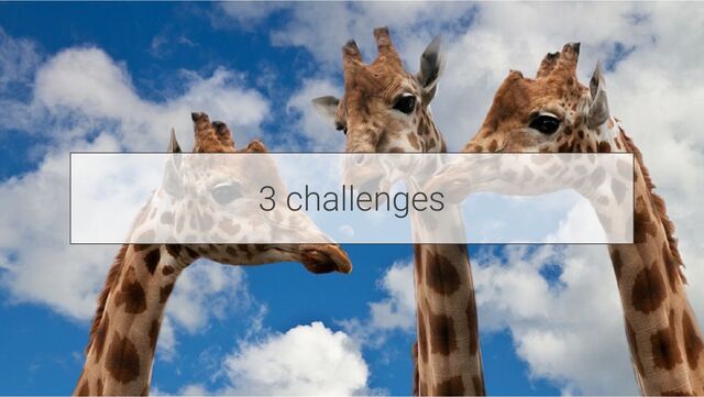 3 challenges
