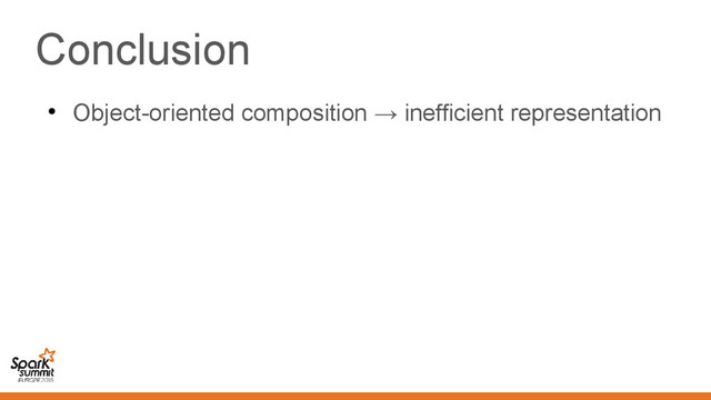 Conclusion
●
Object-oriented composition → inefficient representation
