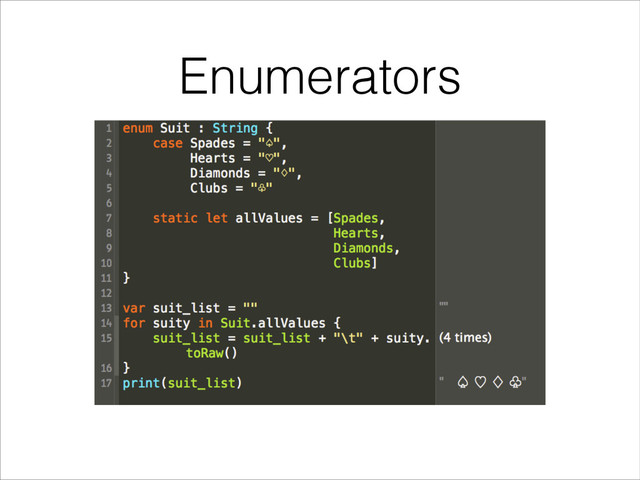 Enumerators
