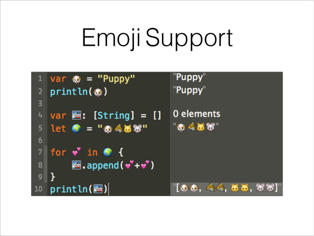 Emoji Support
