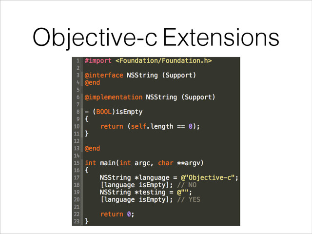Objective-c Extensions
