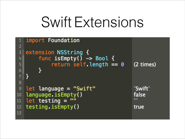 Swift Extensions
