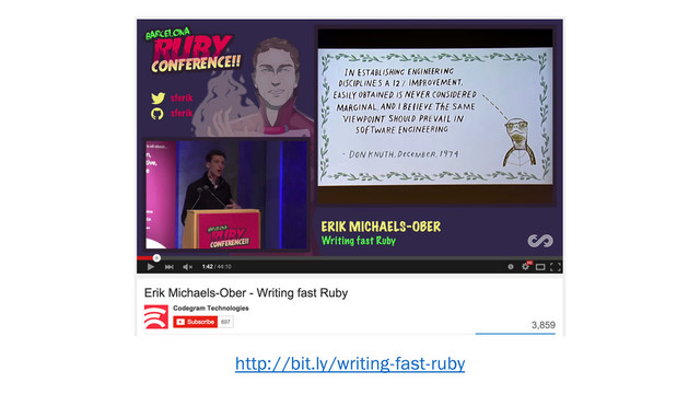 http://bit.ly/writing-fast-ruby

