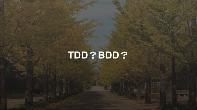 TDD？BDD？
