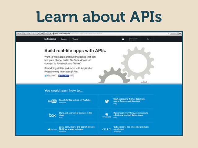 Learn about APIs
