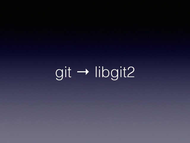 git → libgit2
