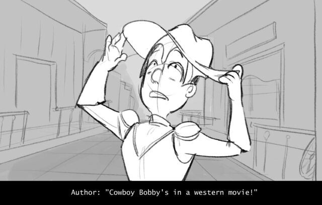 Author: "Cowboy Bobby's in a western movie!"
