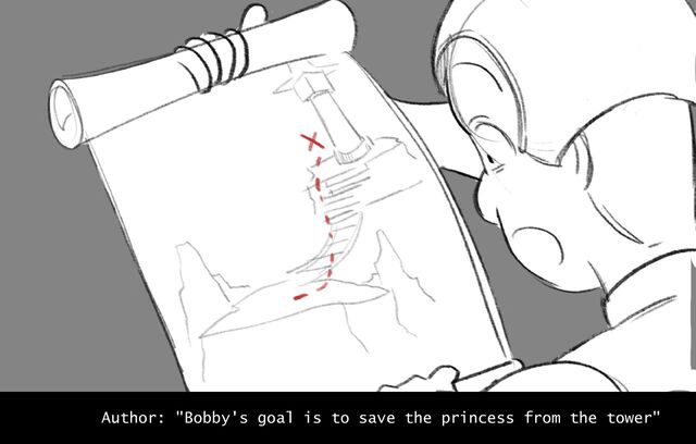 Author: "Bobby's goal is to save the princess from the tower"
