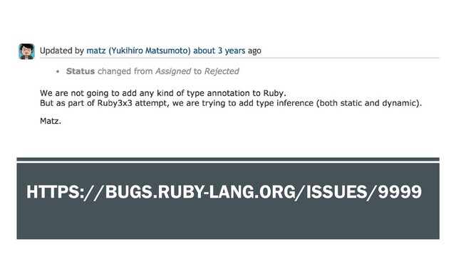 HTTPS://BUGS.RUBY-LANG.ORG/ISSUES/9999
