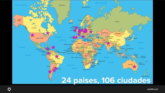 auth0.com
24 paises, 106 ciudades
