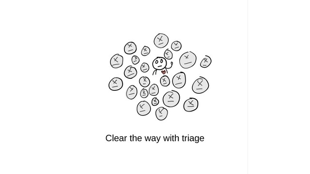 Clear the way with triage
