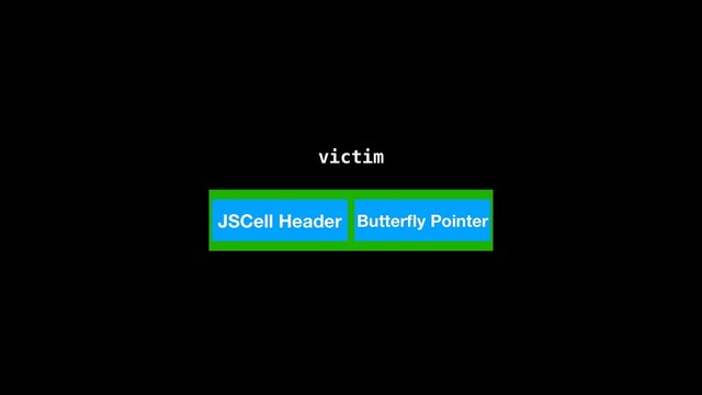 JSCell Header Butterﬂy Pointer
victim
