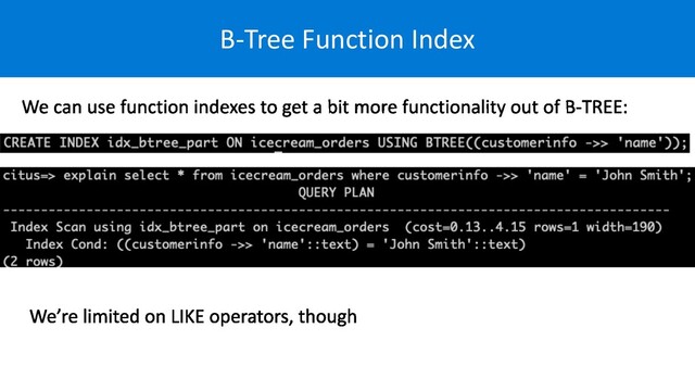 B-Tree Function Index
