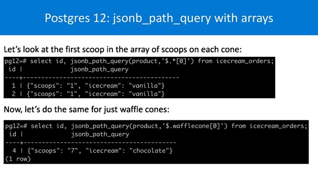 Postgres 12: jsonb_path_query with arrays
