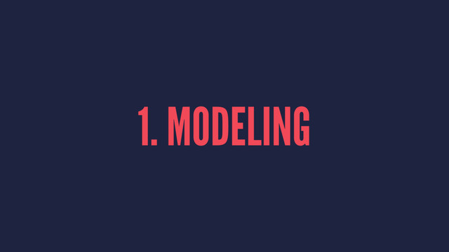 1. MODELING
